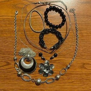 7 pc necklaces, and bracelets.